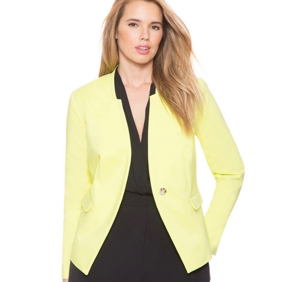 Eloquii Jackets & Blazers - ELOQUII• neon green one-button Blazer
